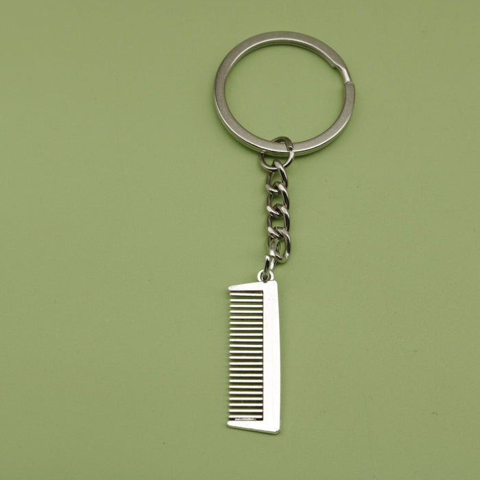 Zinc Alloy Minimalist Comb Keychain Bag Charm Gift