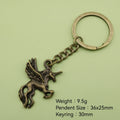 Zinc Alloy Pegasus Keychain Minimalist Bag Charm Gift view 2