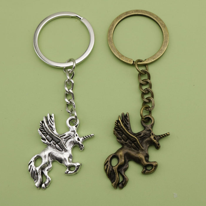 Zinc Alloy Pegasus Keychain Minimalist Bag Charm Gift