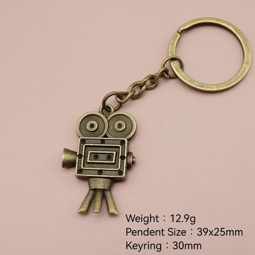Metal Vintage Projector Keychain For Key Ring Gift
