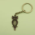 Zinc Alloy Simple Owl Shape Keychain Bag Charm Gift Accessory view 6
