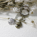 Metal Minimalist Mushroom Keychain Bag Charm view 3