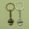 Metal Minimalist Mushroom Keychain Bag Charm view 1