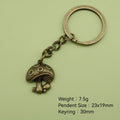 Metal Minimalist Mushroom Keychain Bag Charm view 2
