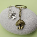 Metal Minimalist Mushroom Keychain Bag Charm view 4
