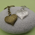 Metal Minimalist Heart Keychain Bag Charm – Antique Copper view 4