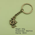 Metal Dragon Keychain Minimalist Bag Charm view 2
