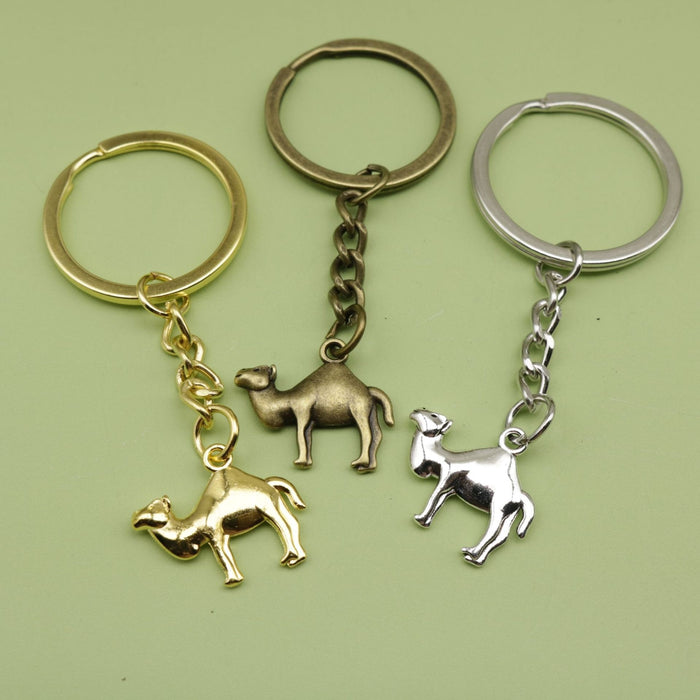 Metal Simple Camel Keychain Animal Key Ring Gift