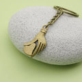 Zinc Alloy Heart Hand Gesture Keychain Bag Charm Gift view 4