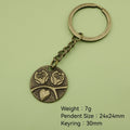 Metal Round Owl Keychain Bag Charm Key Ring Gift view 2