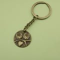 Metal Round Owl Keychain Bag Charm Key Ring Gift view 6