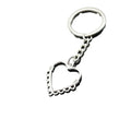 Metal Heart Keychain Bag Charm – Silver view 5