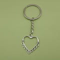 Metal Heart Keychain Bag Charm – Silver view 1