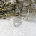 Metal Heart Keychain Bag Charm – Silver view 3