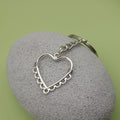 Metal Heart Keychain Bag Charm – Silver view 4