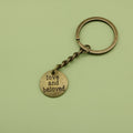Metal Round Letter Keychain Bag Charm Gift Key Ring view 6