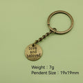 Metal Round Letter Keychain Bag Charm Gift Key Ring view 2