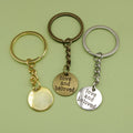 Metal Round Letter Keychain Bag Charm Gift Key Ring view 1