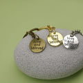 Metal Round Letter Keychain Bag Charm Gift Key Ring view 4