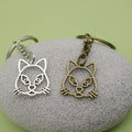 Metal Hollow Cat Keychain Bag Charm Gift For Women view 4