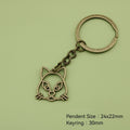 Metal Hollow Cat Keychain Bag Charm Gift For Women view 2