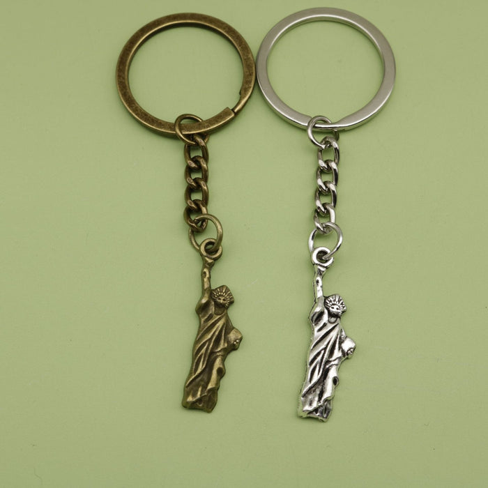 Metal Statue of Liberty Keychain Bag Charm