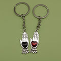Metal Hand Palm Keychain For Bag Charm Gift view 1