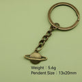 Zinc Alloy Simple Planet Keychain Bag Charm Gift view 2