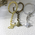 Zinc Alloy Simple Planet Keychain Bag Charm Gift view 3