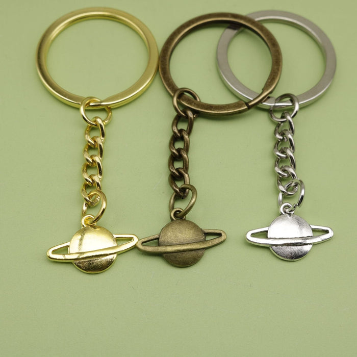 Zinc Alloy Simple Planet Keychain Bag Charm Gift