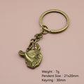Metal Rhinoceros Keychain Bag Charm view 2