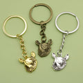 Metal Rhinoceros Keychain Bag Charm view 1