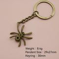 Metal Minimalist Spider Keychain Bag Charm view 2