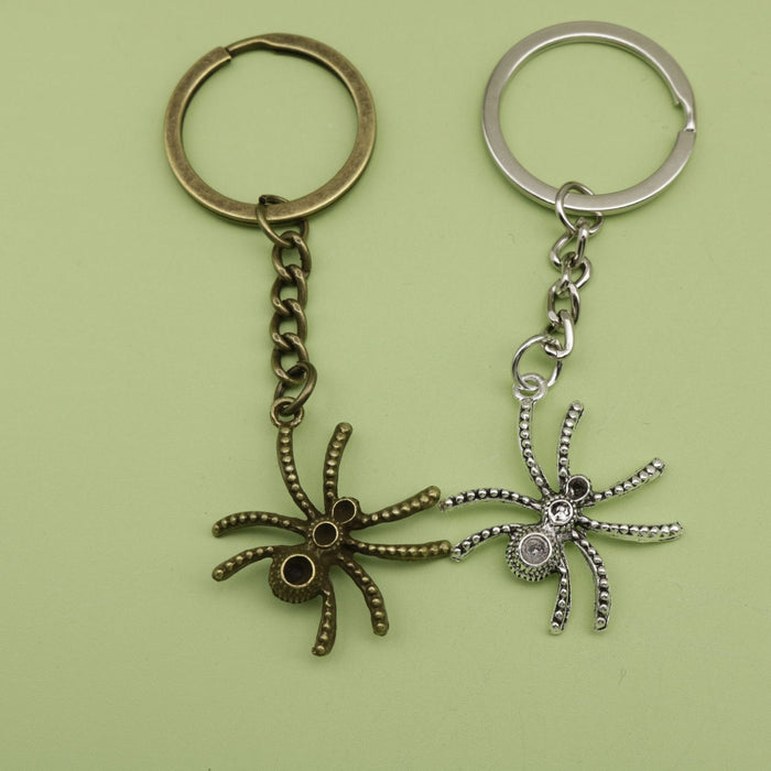 Metal Minimalist Spider Keychain Bag Charm