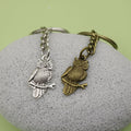 Metal Owl Keychain Bag Charm view 4