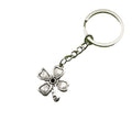 Zinc Alloy Minimalist Four Leaf Clover Keychain Bag Charm view 5