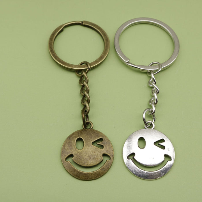 Zinc Alloy Smiley Face Keychain For Bag Charm Gift