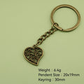 Zinc Alloy Heart Keychain Key Ring Bag Charm Gift view 2