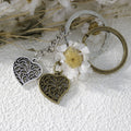 Zinc Alloy Heart Keychain Key Ring Bag Charm Gift view 3