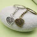 Zinc Alloy Heart Keychain Key Ring Bag Charm Gift view 4