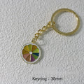 Metal Rainbow Lemon Keychain Bag Charm view 2