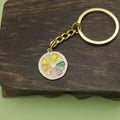 Metal Rainbow Lemon Keychain Bag Charm view 4