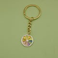Metal Rainbow Lemon Keychain Bag Charm view 1