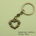 Zinc Alloy Minimalist Heart Keychain Bag Charm Gift (5062) view 2