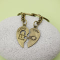 Zinc Alloy Heart Couple Keychain Romantic Bag Charm view 4