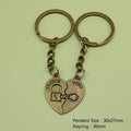 Zinc Alloy Heart Couple Keychain Romantic Bag Charm view 2