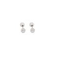 Elegant Mini Dumbbell Rhinestone Pave Screw Stud Cartilage Ear Bone Pin Luxury Alloy Earrings view 5