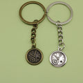 Zinc Alloy Simple Clock Keychain Vintage Key Ring Gift view 1