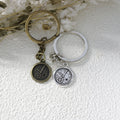 Zinc Alloy Simple Clock Keychain Vintage Key Ring Gift view 3