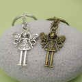 Zinc Alloy Minimalist Angel Girl Keychain For Bag Charm Gift view 4